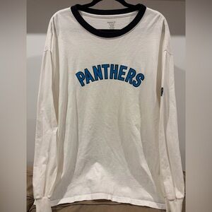 VNTG Reebok Carolina Panthers NFL Long Sleeve Ringer T-Shirt — 2XL